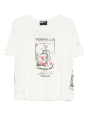 Haut Stradivarius Blanc - Message Et Motifs, Coton, Taille M, Tunique Manches Longues, Neuf Avec étiquettes