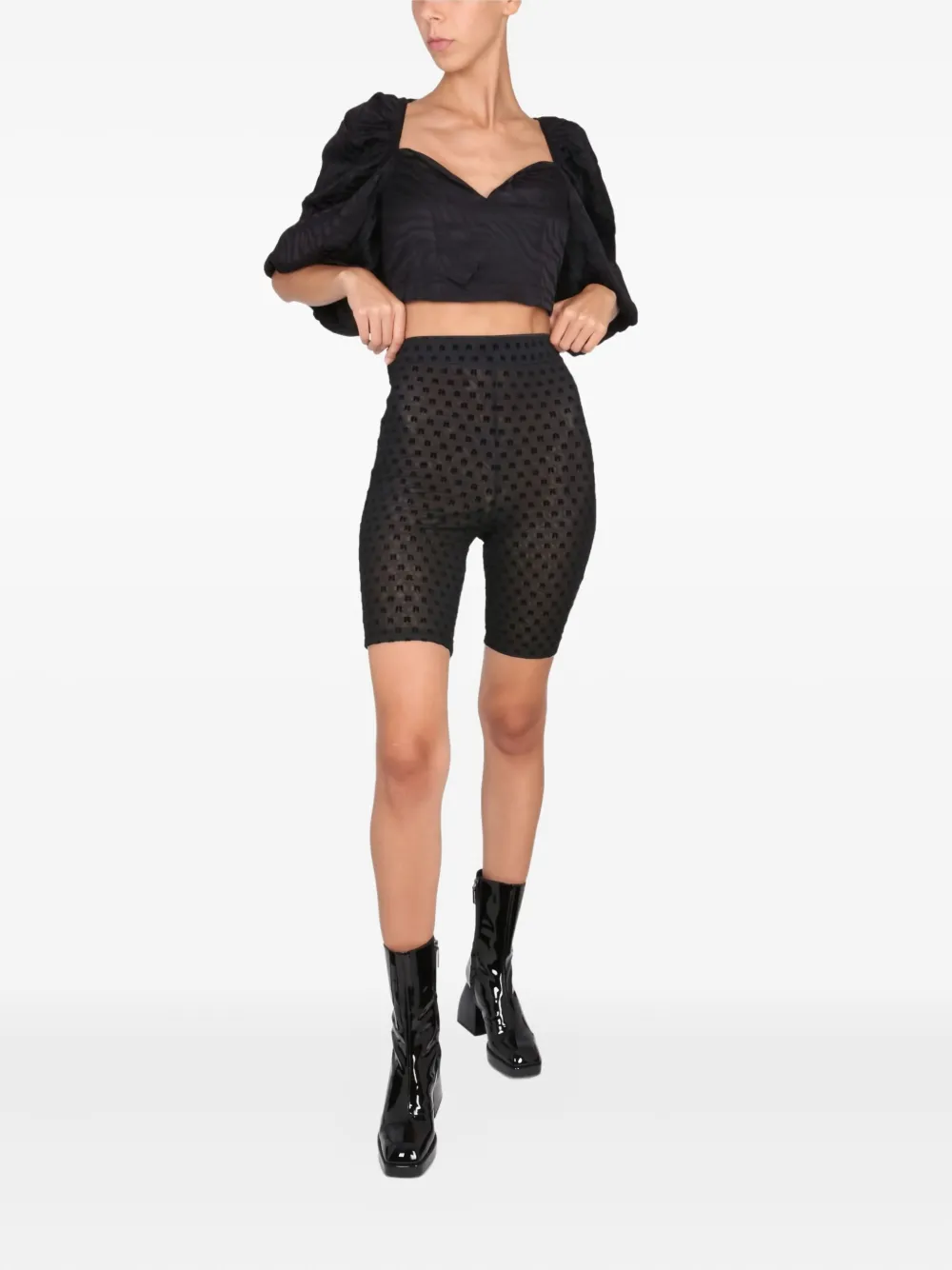 ROTATE BIRGER CHRISTENSEN logo-pattern shorts | Knee-Length Shorts | Image 2
