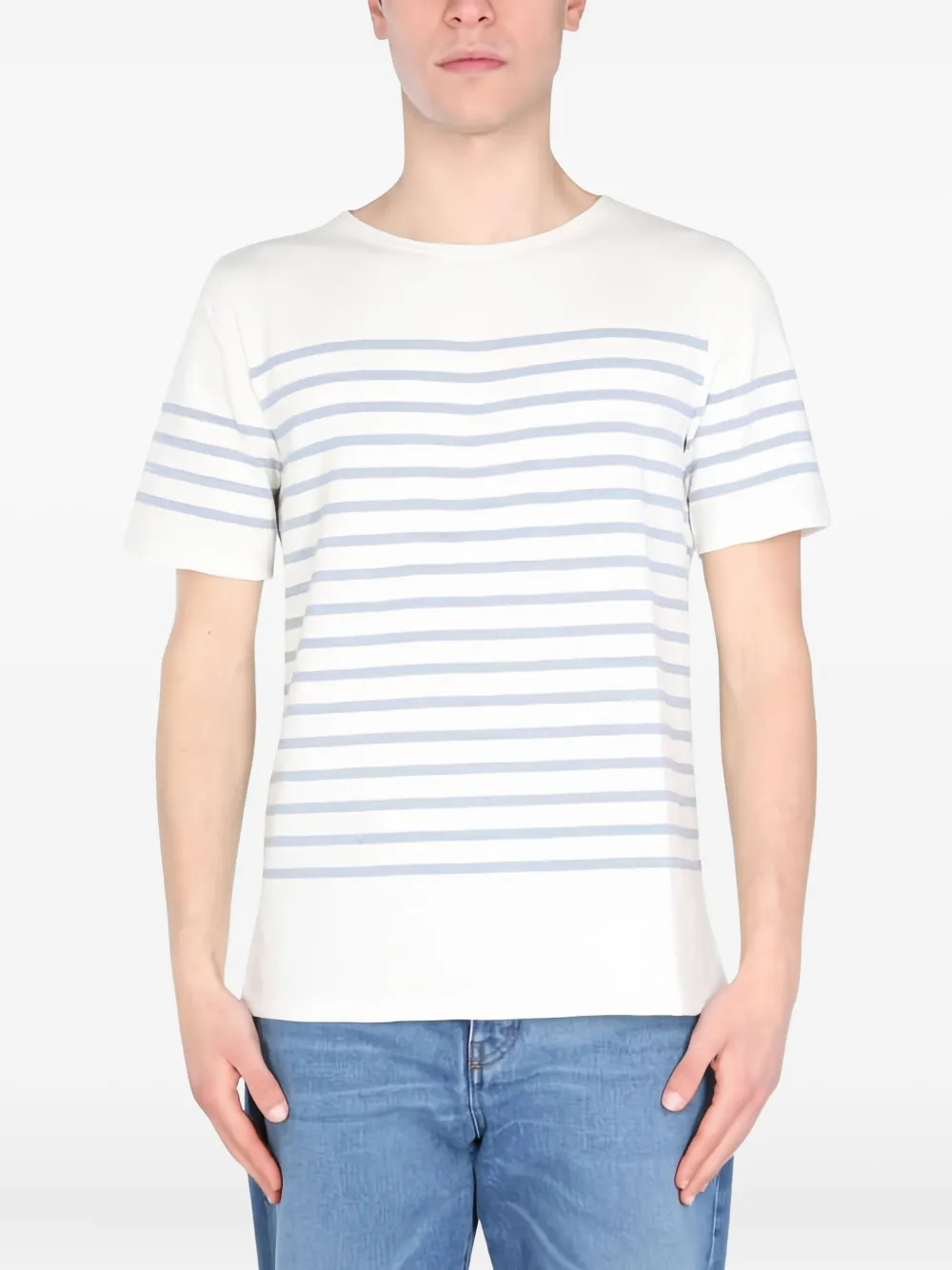 Saint James playera con motivo de rayas | blanco | Image 1