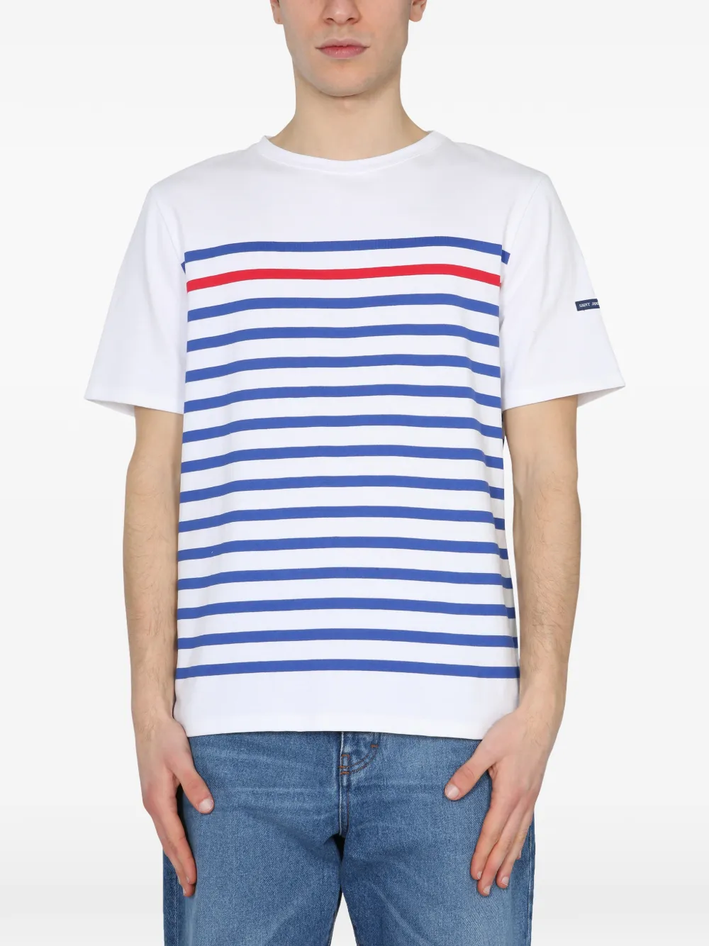 Saint James Naval striped T-shirt - Bianco