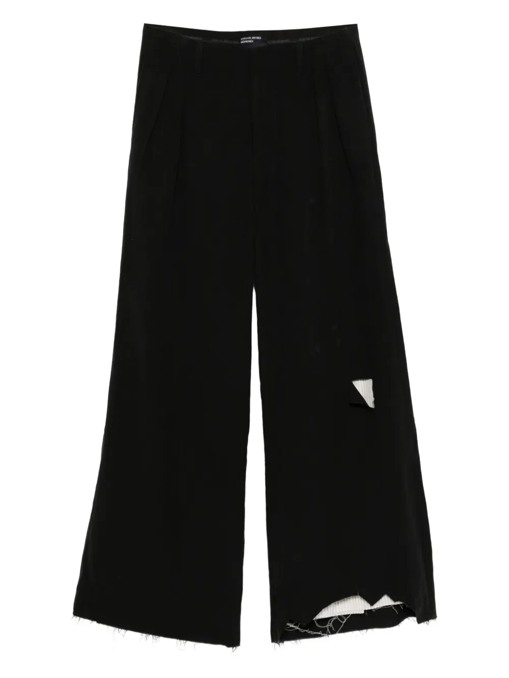 pleated frayed trousers