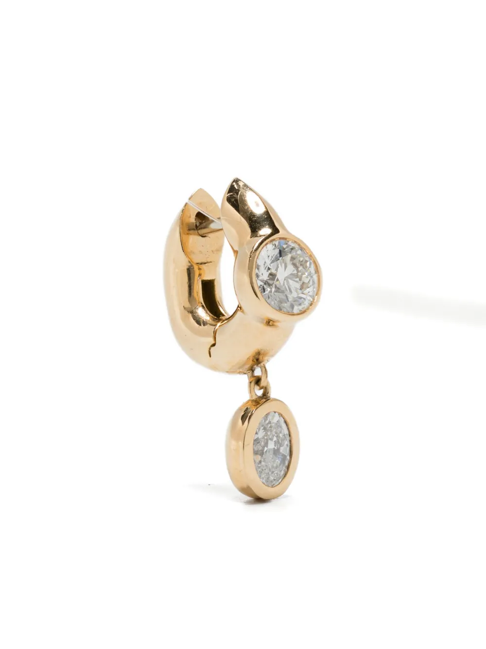 Uniform Object 18kt Yellow Gold Tusk Hoop Earrings In Gold