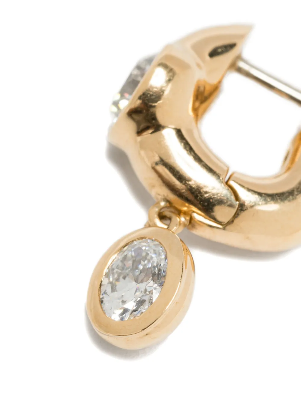 Uniform Object 18kt Yellow Gold Tusk Hoop Earrings In Gold