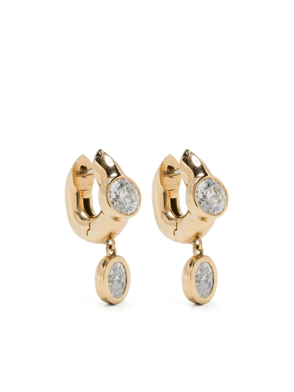 Uniform Object Orecchini a cerchio Tusk in oro giallo 18kt