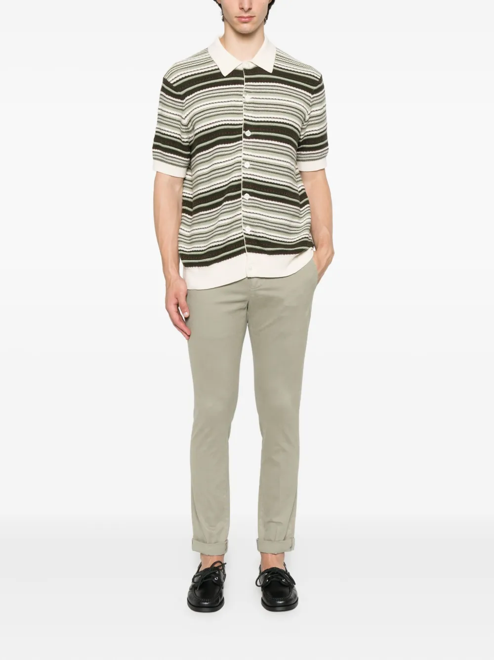 DONDUP Katoenen broek Groen