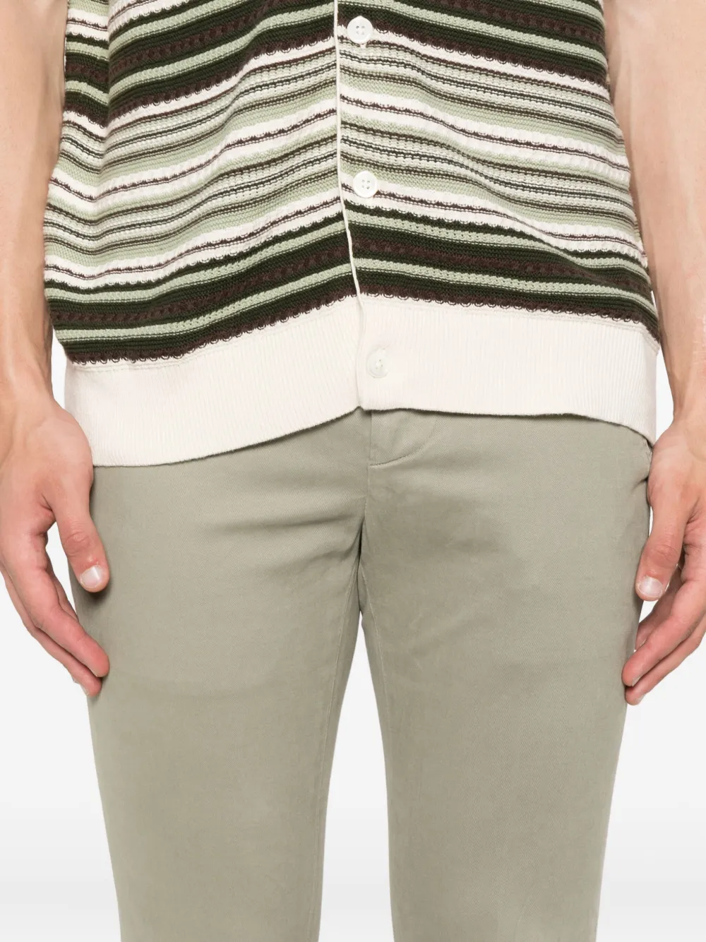 DONDUP Katoenen broek Groen