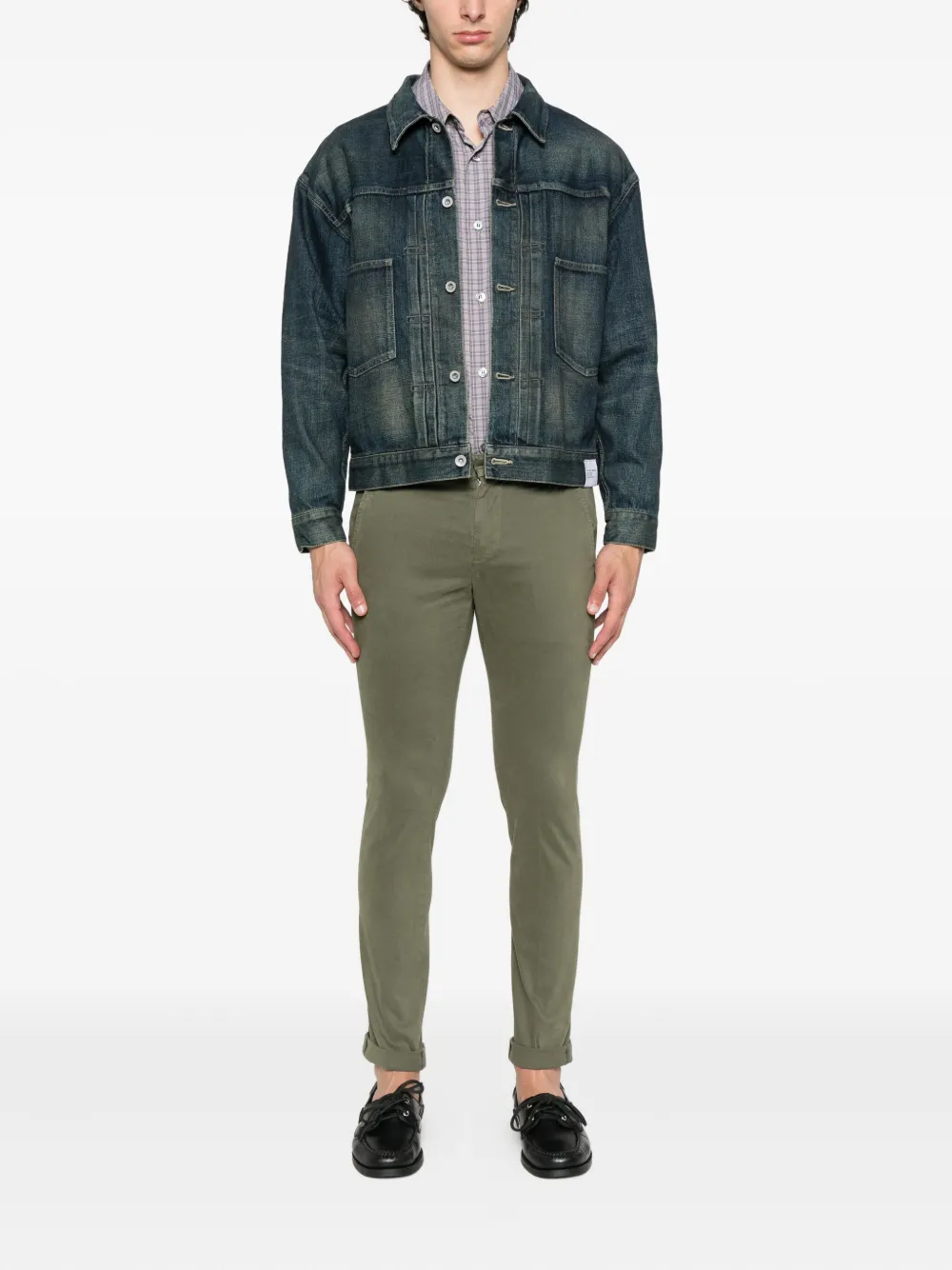 DONDUP Katoenen broek Groen