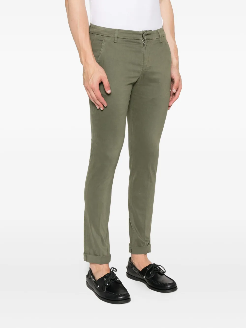 DONDUP Katoenen broek Groen