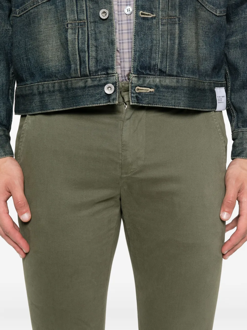 DONDUP Katoenen broek Groen