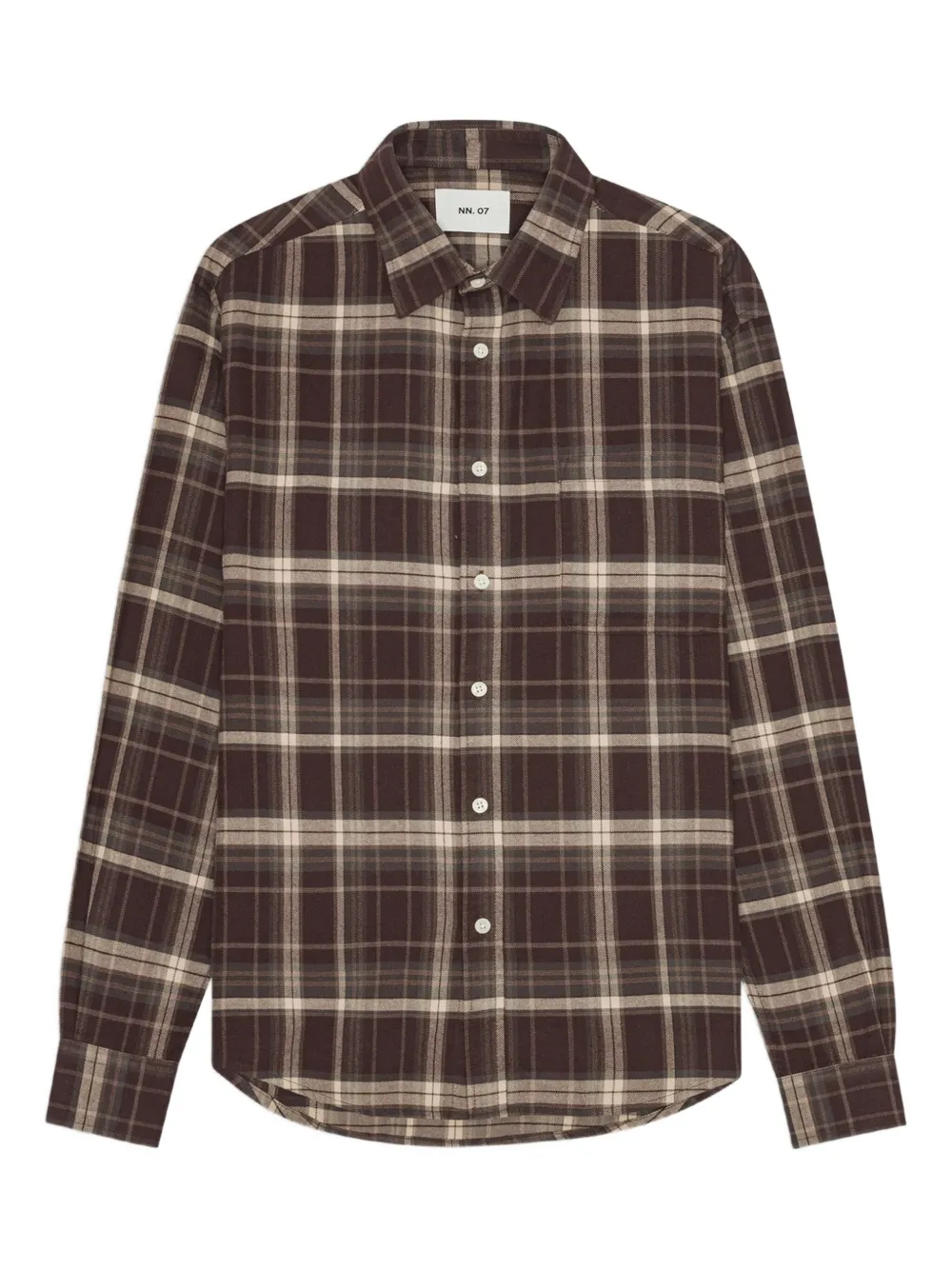 NN07 checked buttoned-up shirt | Brown | Image 1