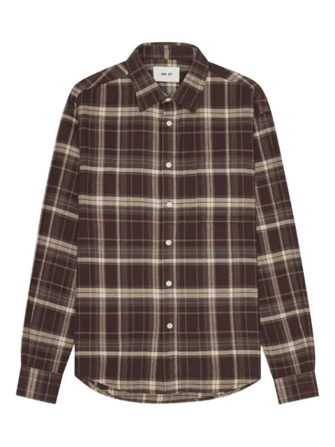 NN07 checked buttoned-up shirt