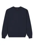 A.P.C. anchor-embroidered crew-neck sweatshirt - Blue