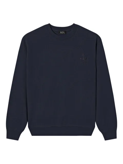A.P.C. Rundhals-Sweatshirt mit Ankerstickerei