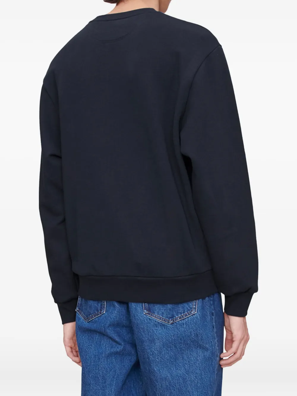 A.P.C. Sweater met geborduurd anker en ronde hals Blauw