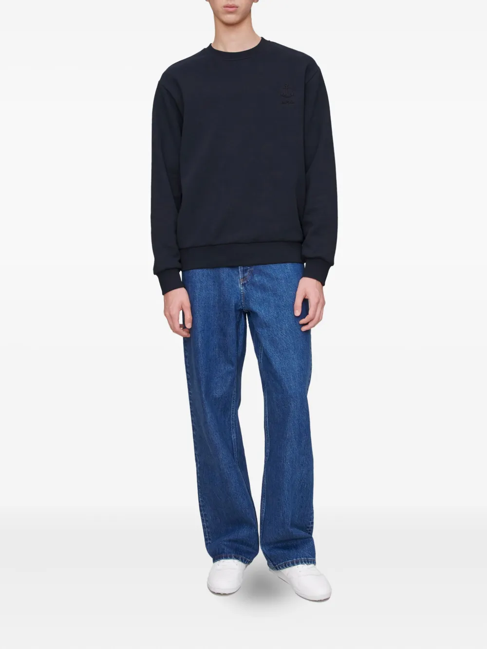 A.P.C. anchor-embroidered crew-neck sweatshirt | سويت شيرتات | Image 2