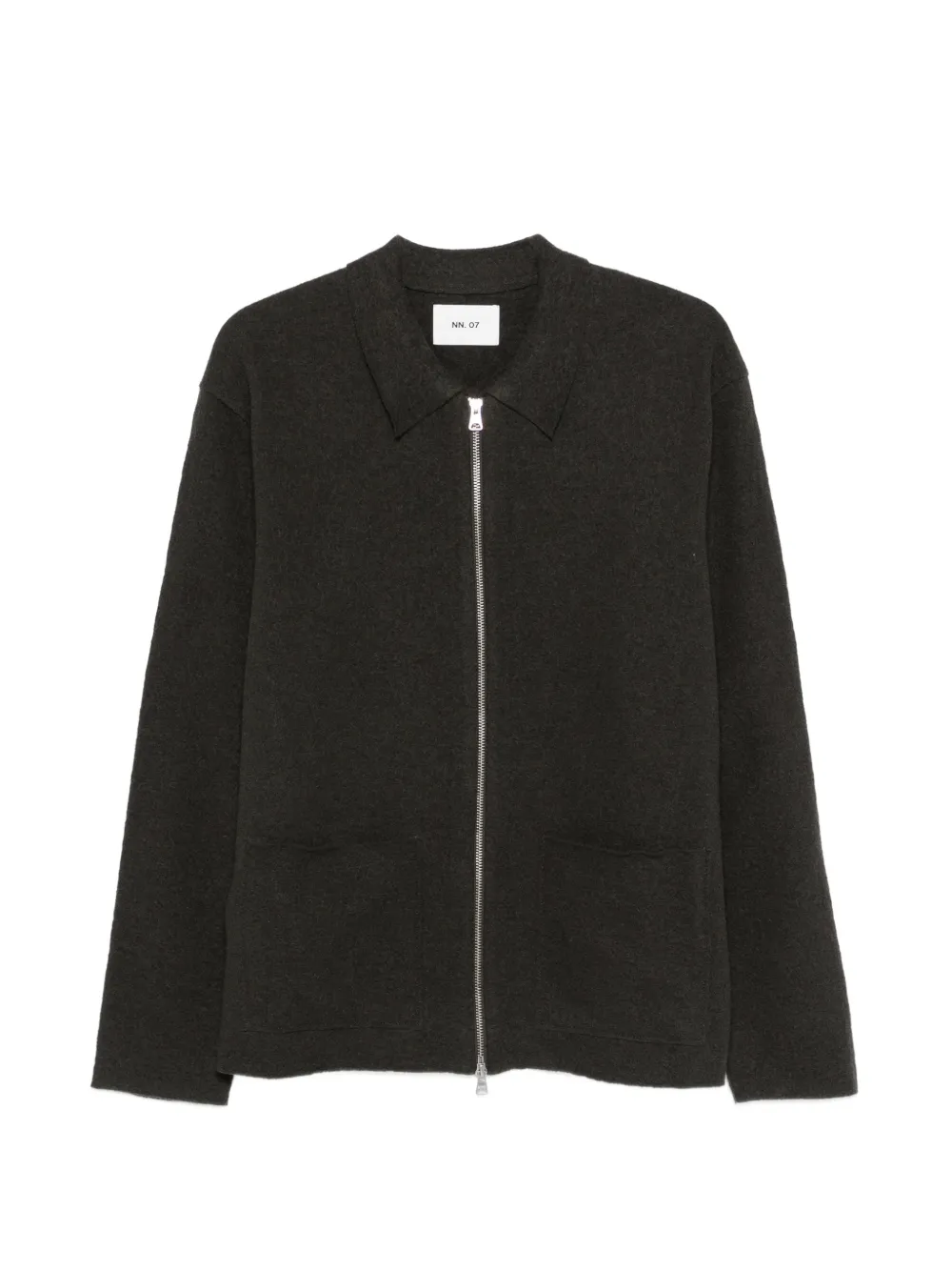 NN07 Jonas 6398 zipped cardigan - Green