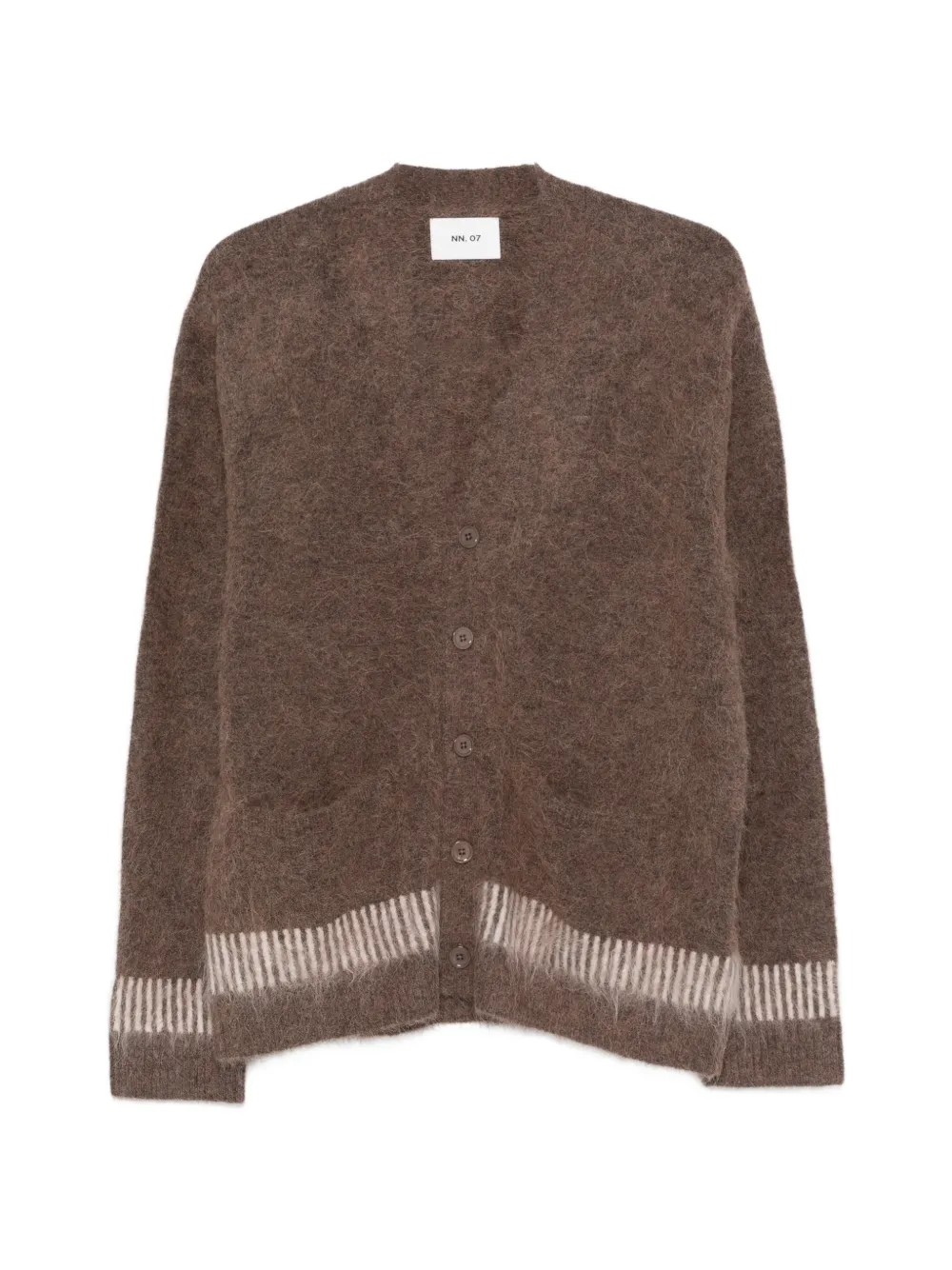 NN07 Russell 60012 V-neck cardigan - Marrone