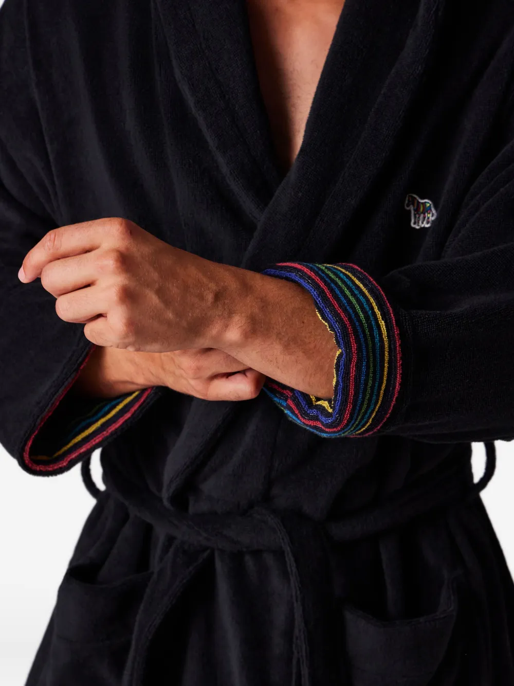  Paul Smith Zebra-embroidered Robe - Black 