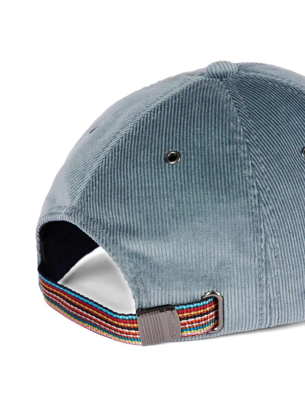Paul Smith Corduroy Striped-strap Cap In Blue