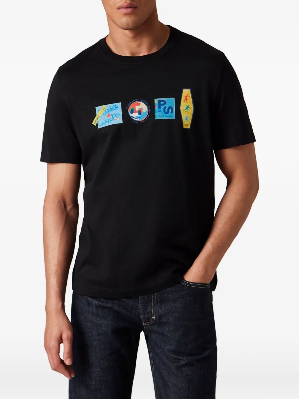 PS Paul Smith T-shirt met grafische print - Zwart