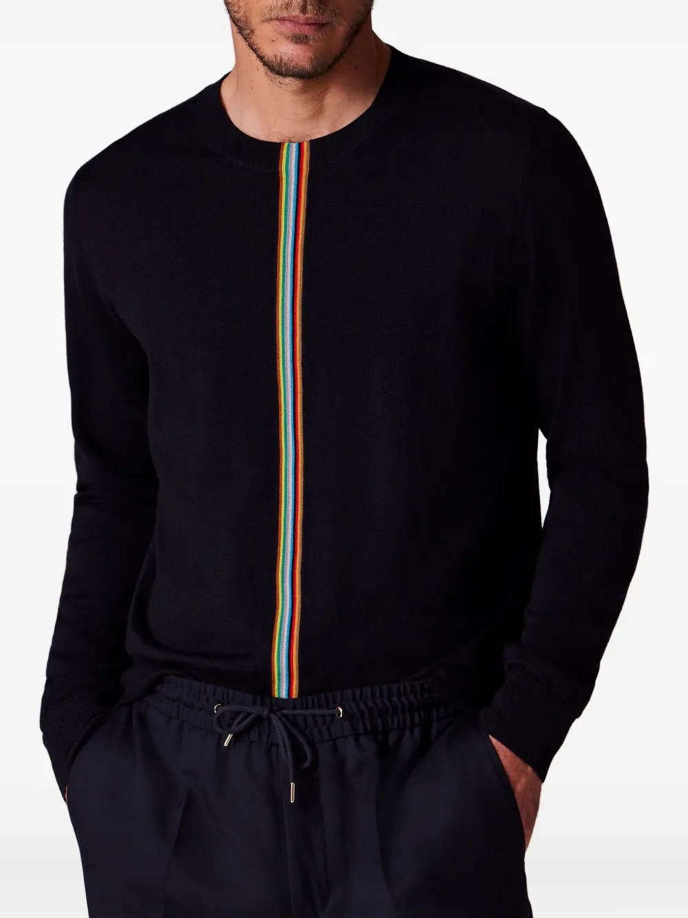 Paul Smith Signature Stripe crew-neck sweater - Blauw