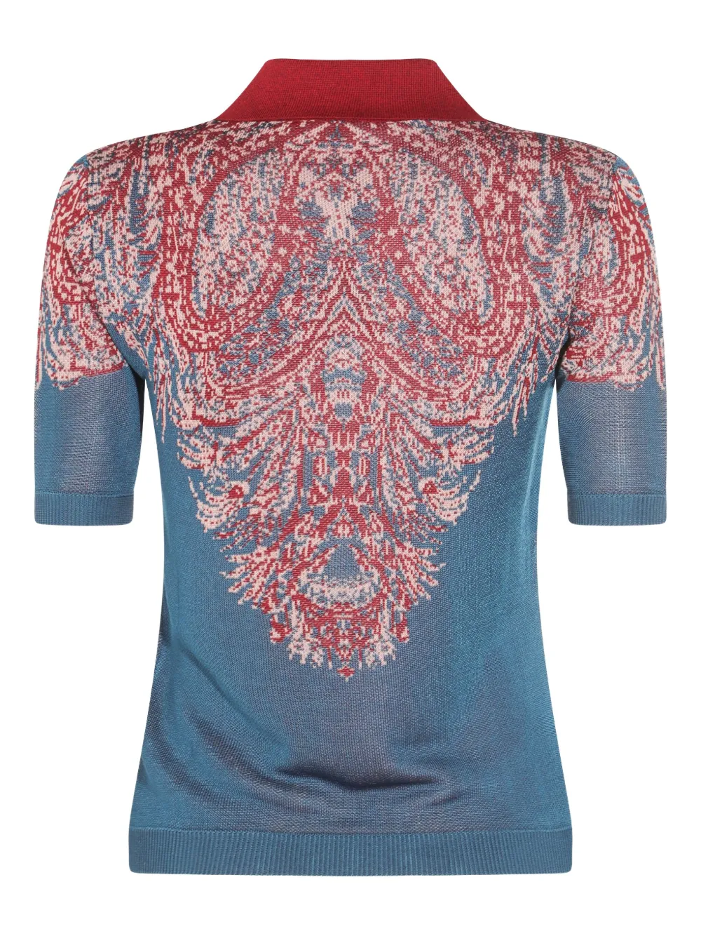 ETRO Poloshirt met paisley-print Blauw
