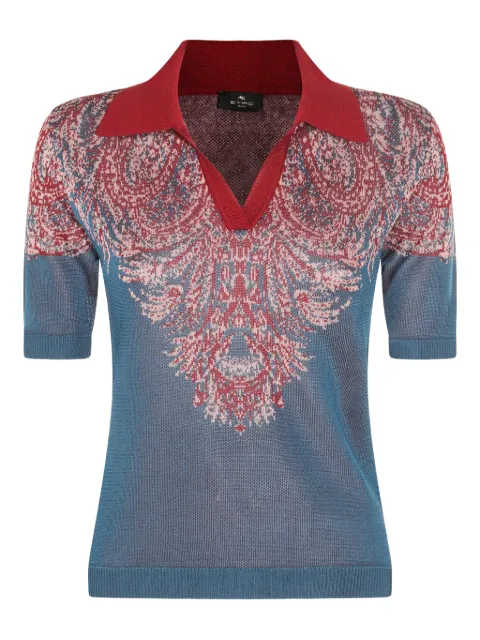 ETRO paisley-print polo shirt
