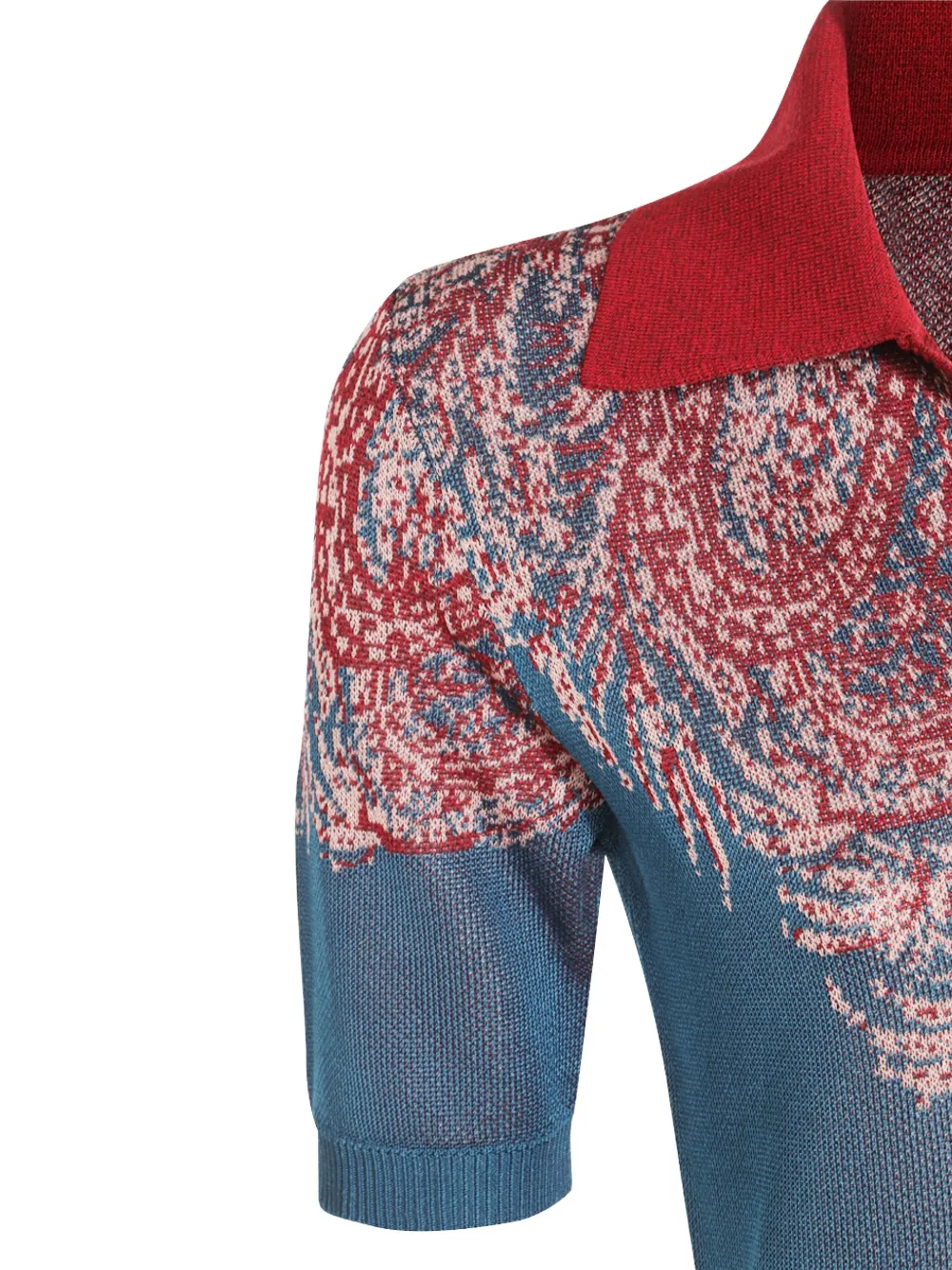 ETRO Poloshirt met paisley-print Blauw