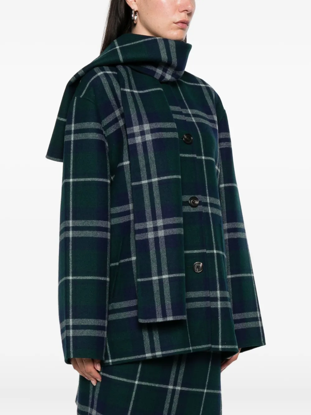 ALICIA AUDREY Button-down jack Groen