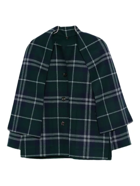 ALICIA AUDREY check button-down jacket