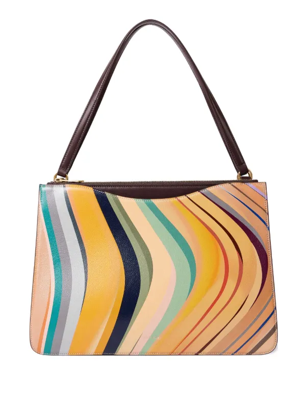 Paul Smith Dusky Swirl ダブルジップ ハンドバッグ | イエロー