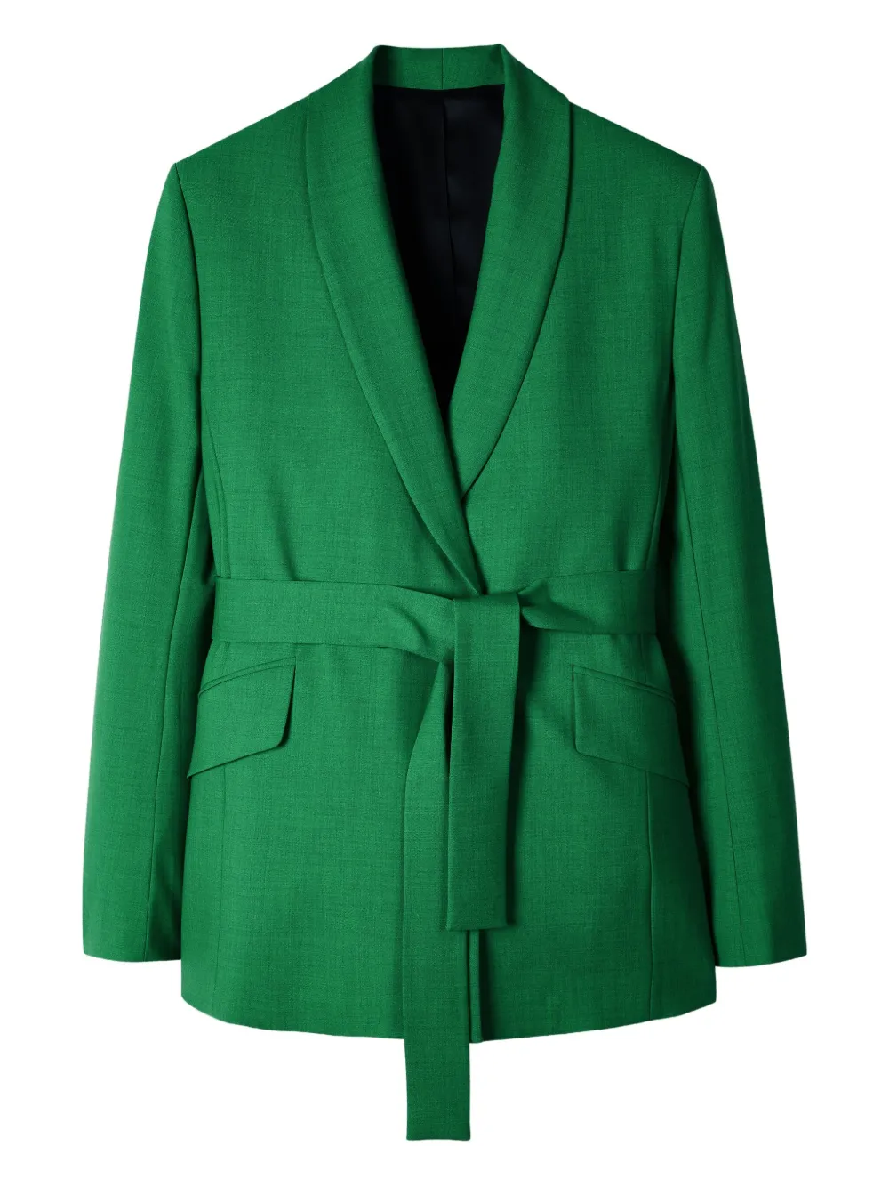 Paul Smith Belted Shawl-lapel Blazer In Green