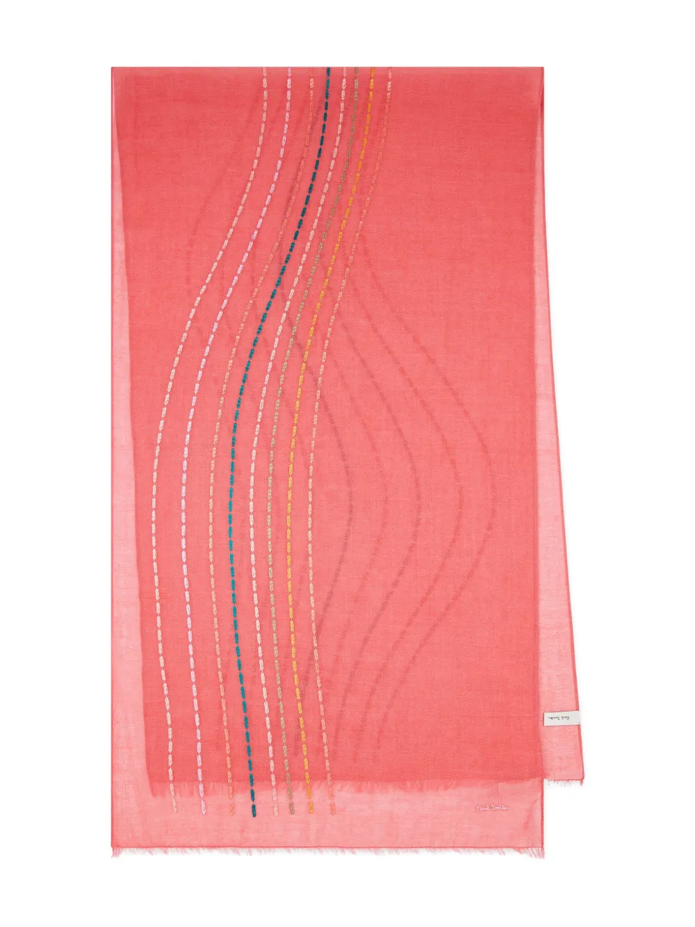 Paul Smith Stitched Scarf In Pink
