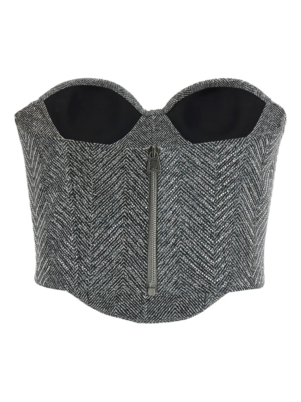 Ermanno Scervino rhinestone herringbone bustier top | Vests & Tank Tops | Image 2