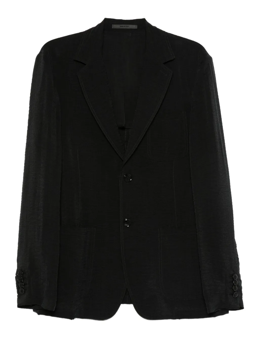 Giorgio Armani Blazer met enkele rij knopen Zwart