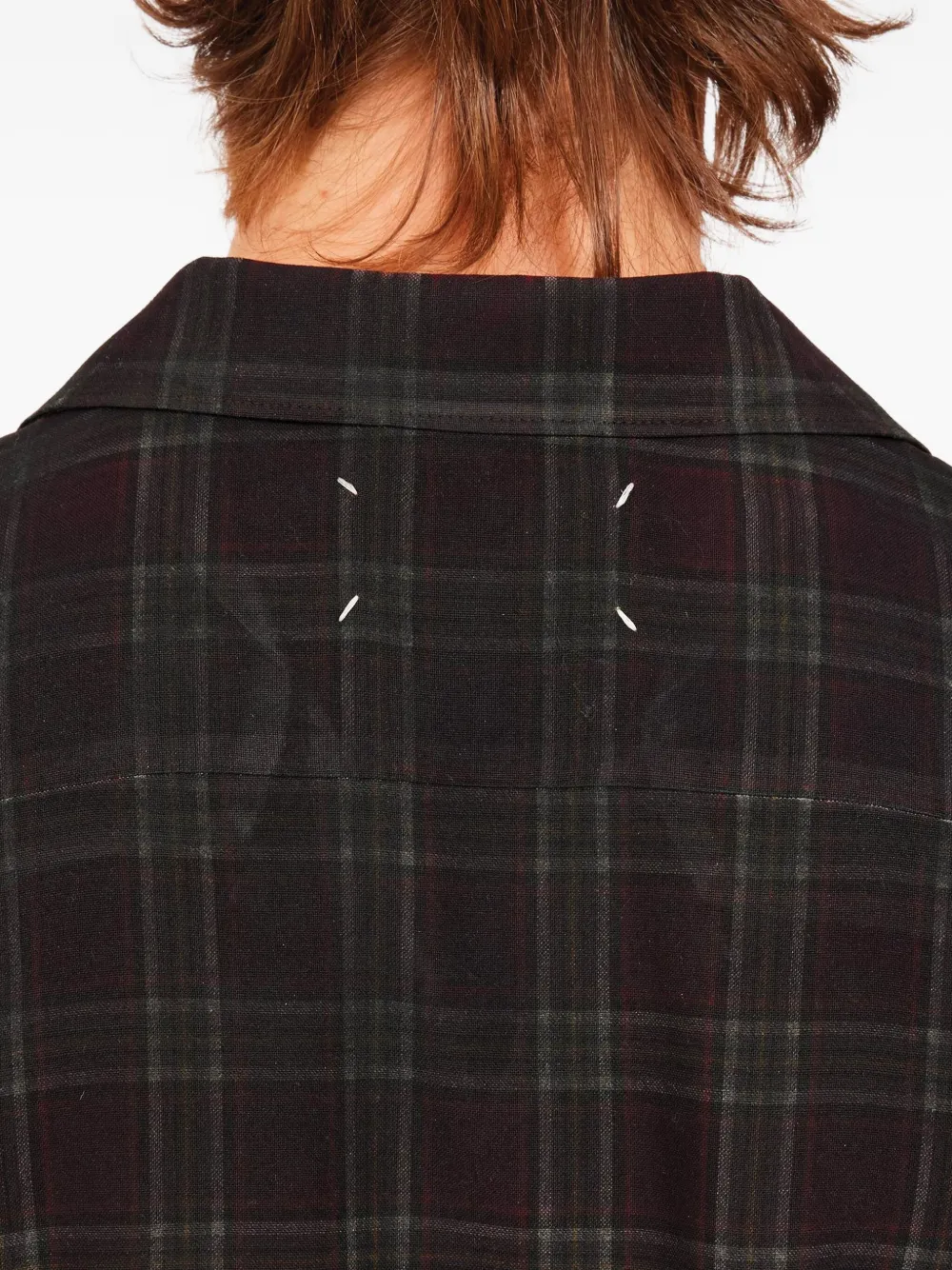 Maison Margiela Geruit overhemd Rood