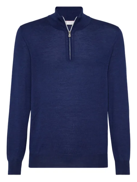 Brunello Cucinelli high-neck zip-up sweater