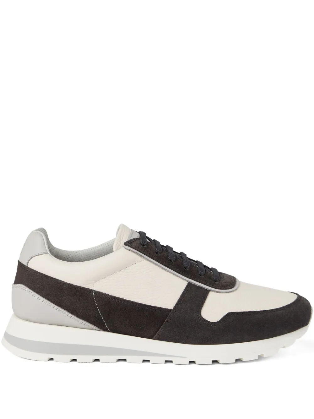 Brunello Cucinelli suede panelled trainers Neutrals