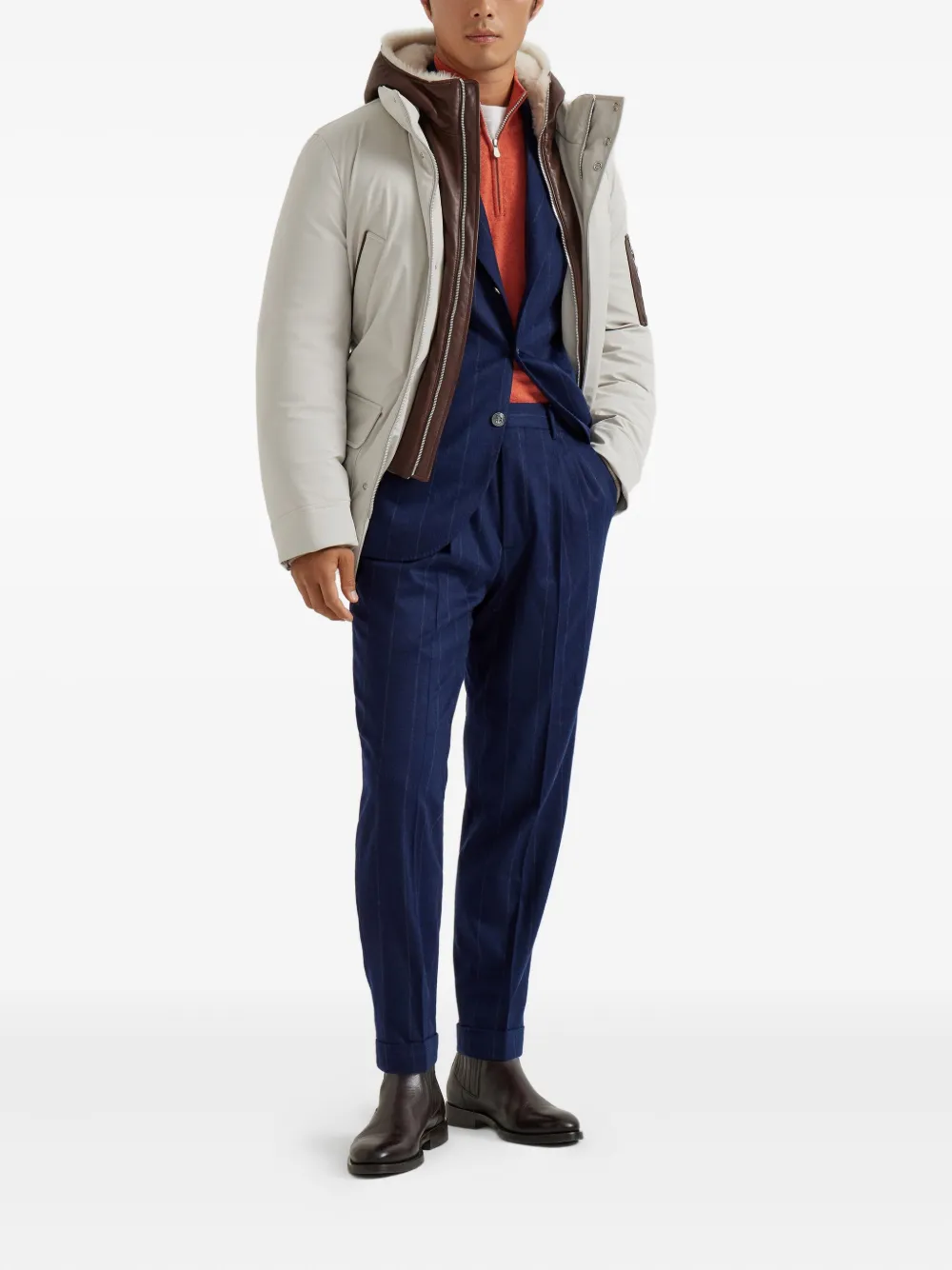 Brunello Cucinelli cashmere half-zip sweater | Knitted Sweaters | Image 2