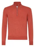 Brunello Cucinelli cashmere half-zip sweater - Orange
