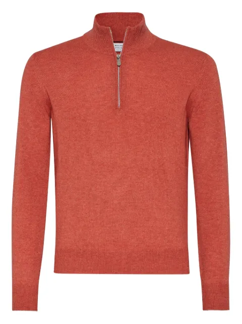 Brunello Cucinelli cashmere half-zip sweater