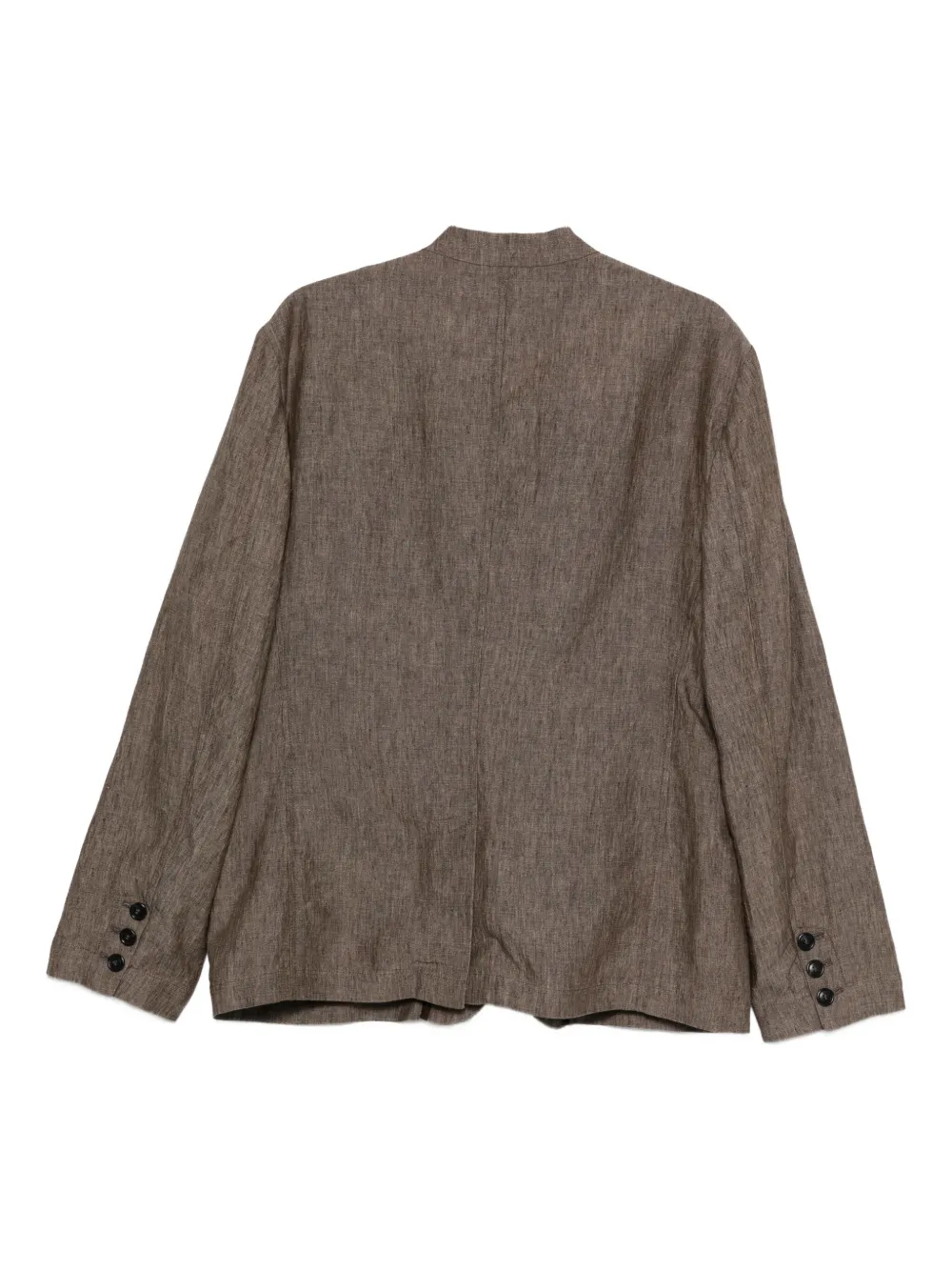 Giorgio Armani Blazer met mandarijnkraag Bruin