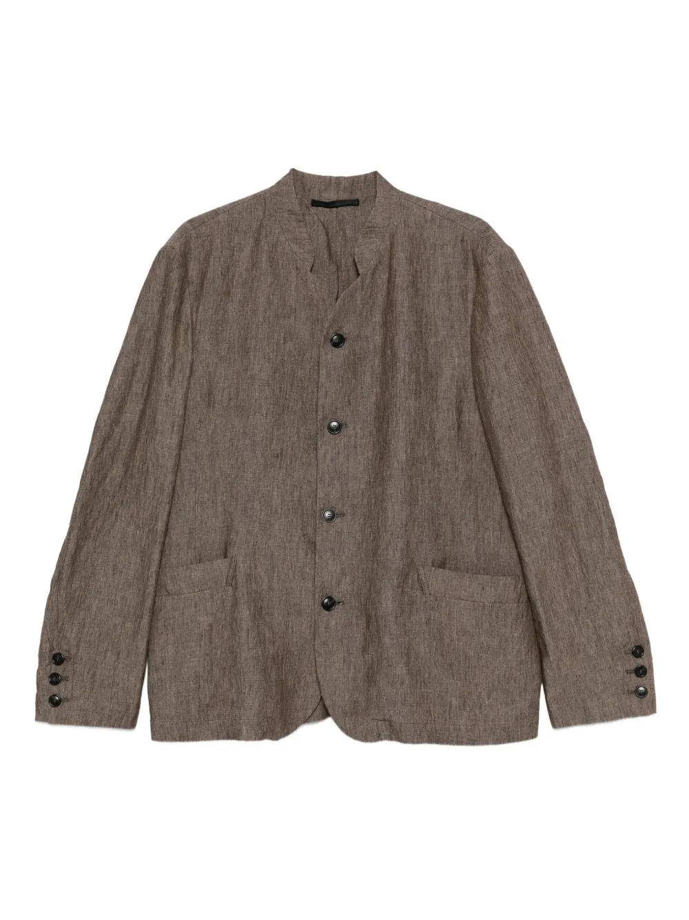Giorgio Armani mandarin-collar blazer Bruin