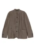 Giorgio Armani mandarin-collar blazer - Brown
