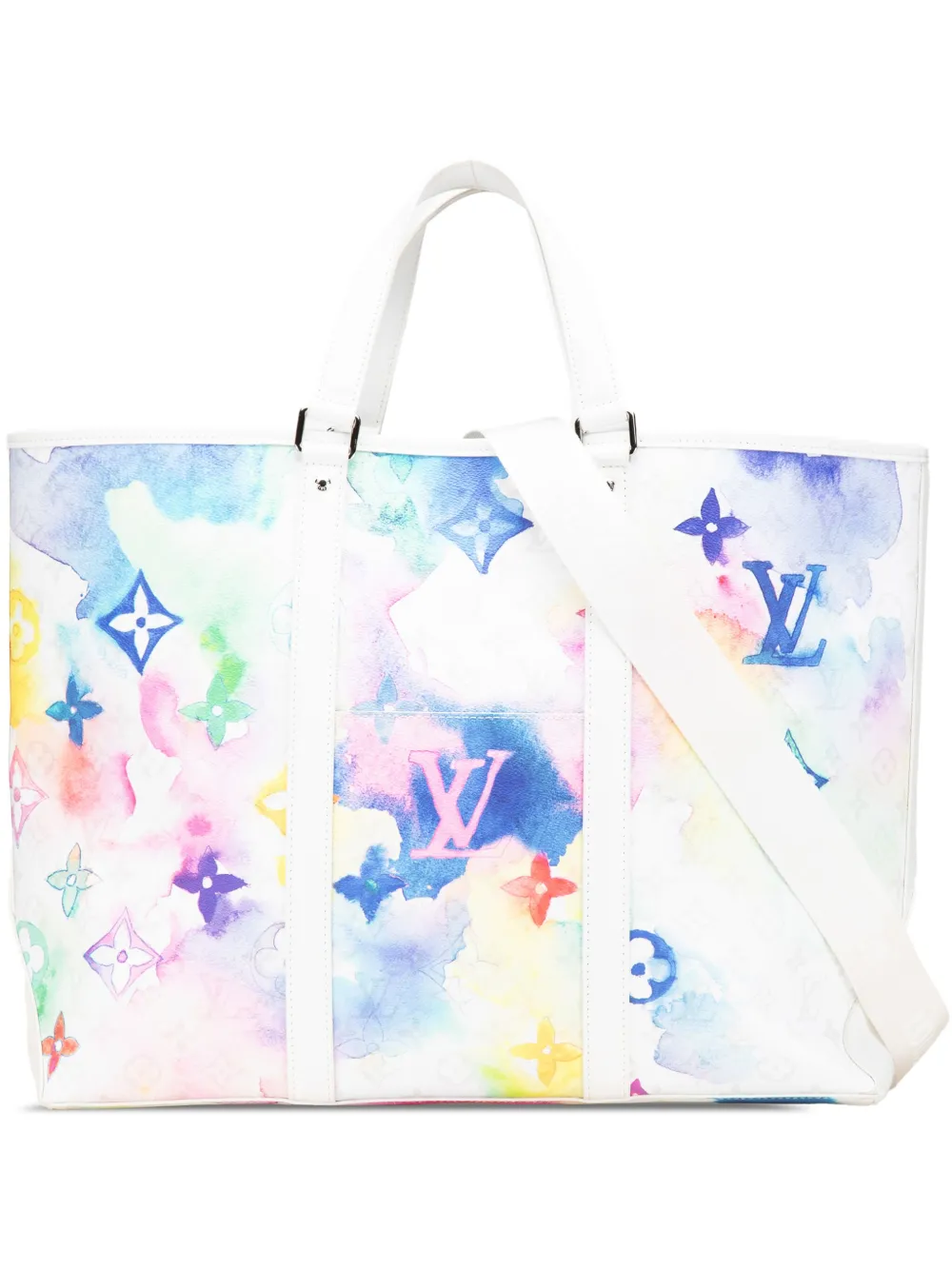 Louis Vuitton Pre-Owned 2021 Monogram Watercolor New Tote GM satchel | Blue | Image 1