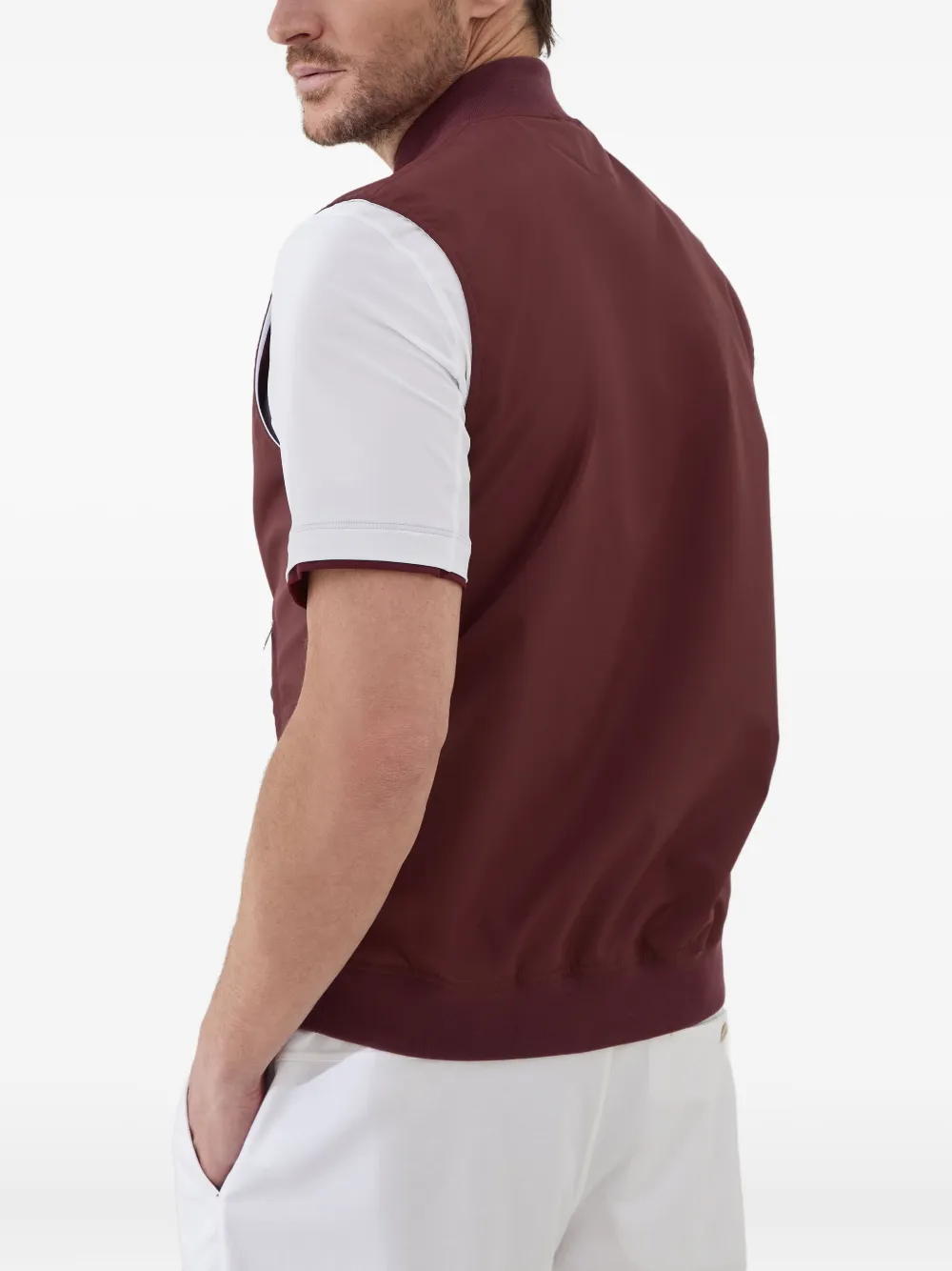 Brunello Cucinelli Spencer met rits en logo Rood