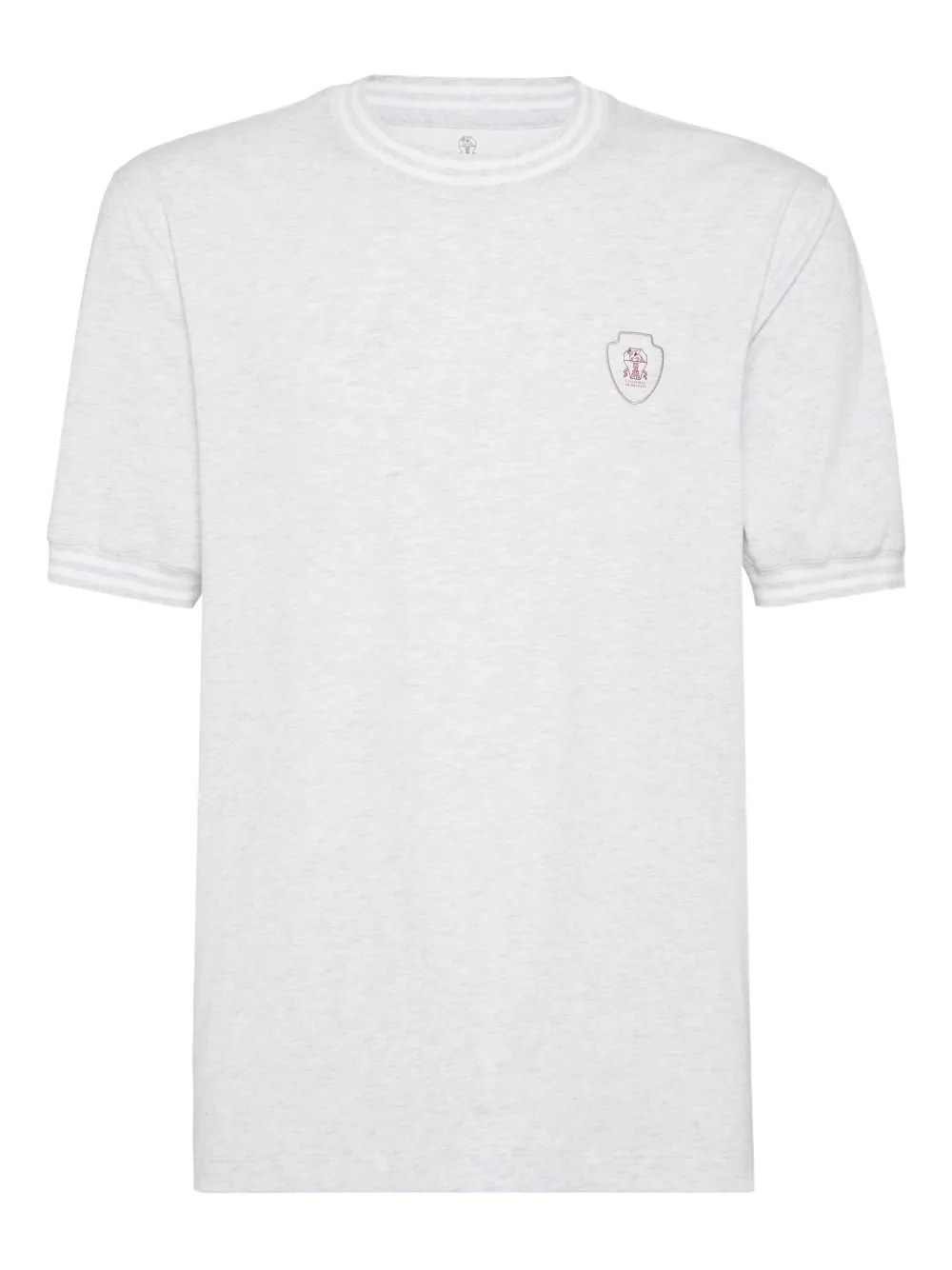 Brunello Cucinelli T-shirt met geborduurd logo Grijs