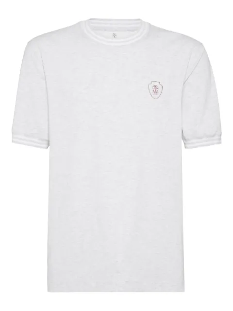Brunello Cucinelli logo-embroidered crew-neck T-shirt