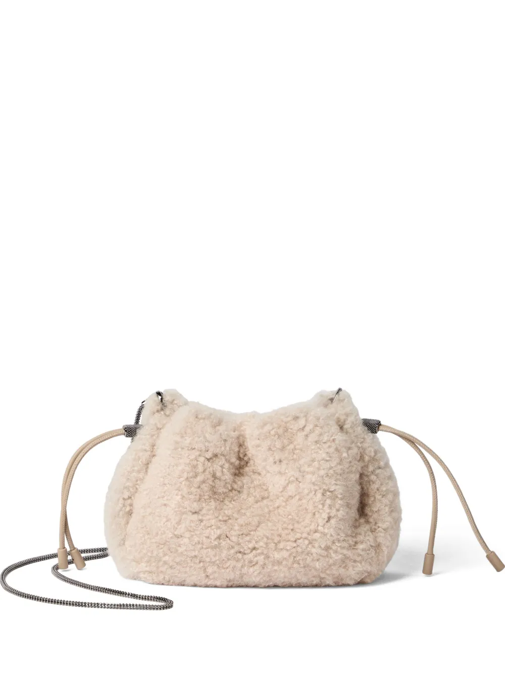 Brunello Cucinelli mini Mellow bucket bag - Toni neutri