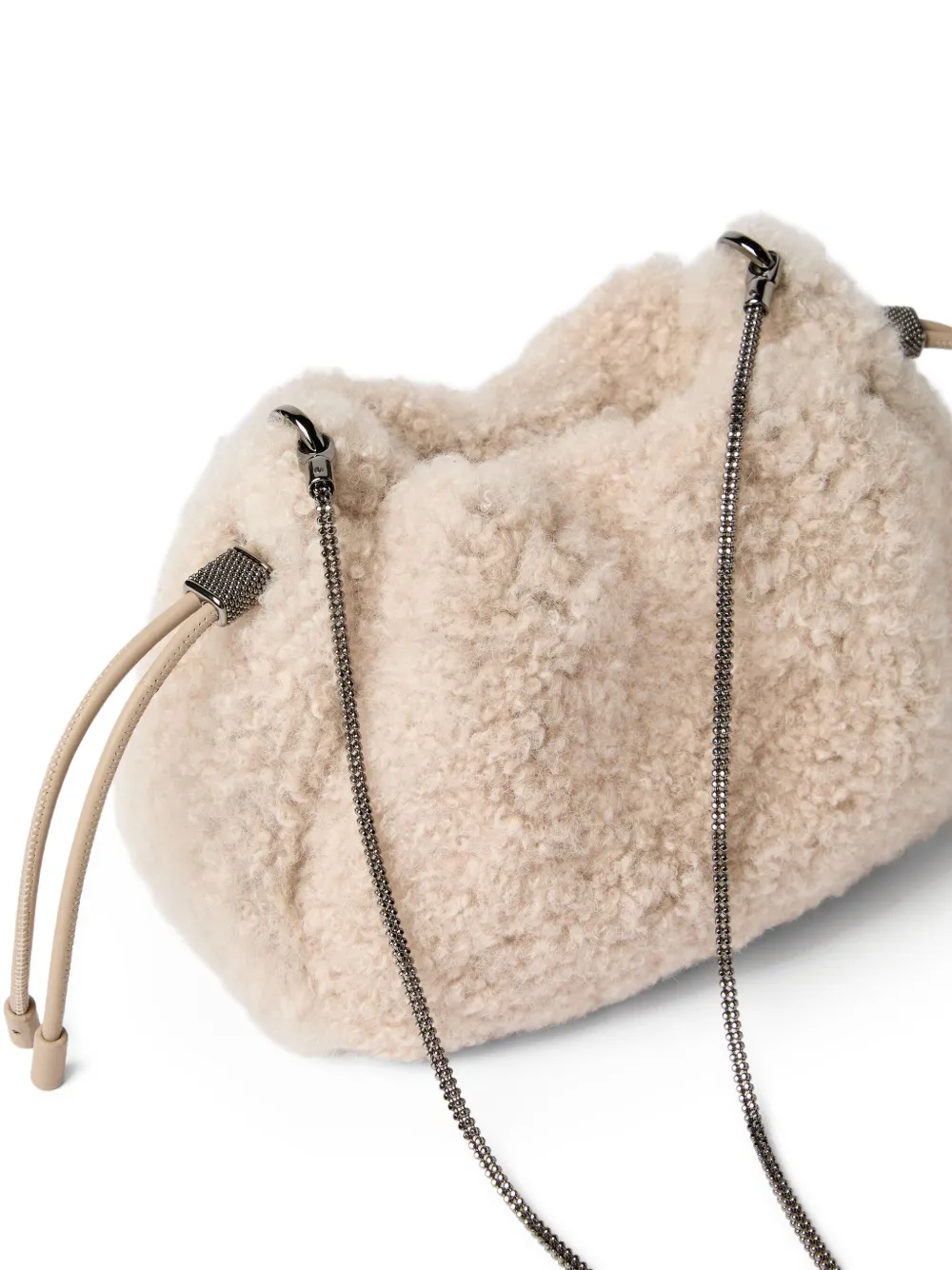Brunello Cucinelli mini Mellow bucket bag Beige